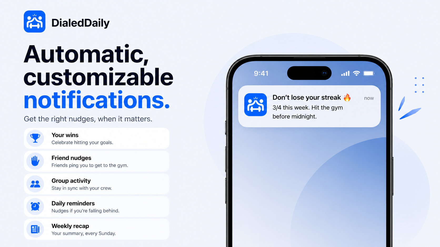 Notifications — stay on top of check-ins and reminders